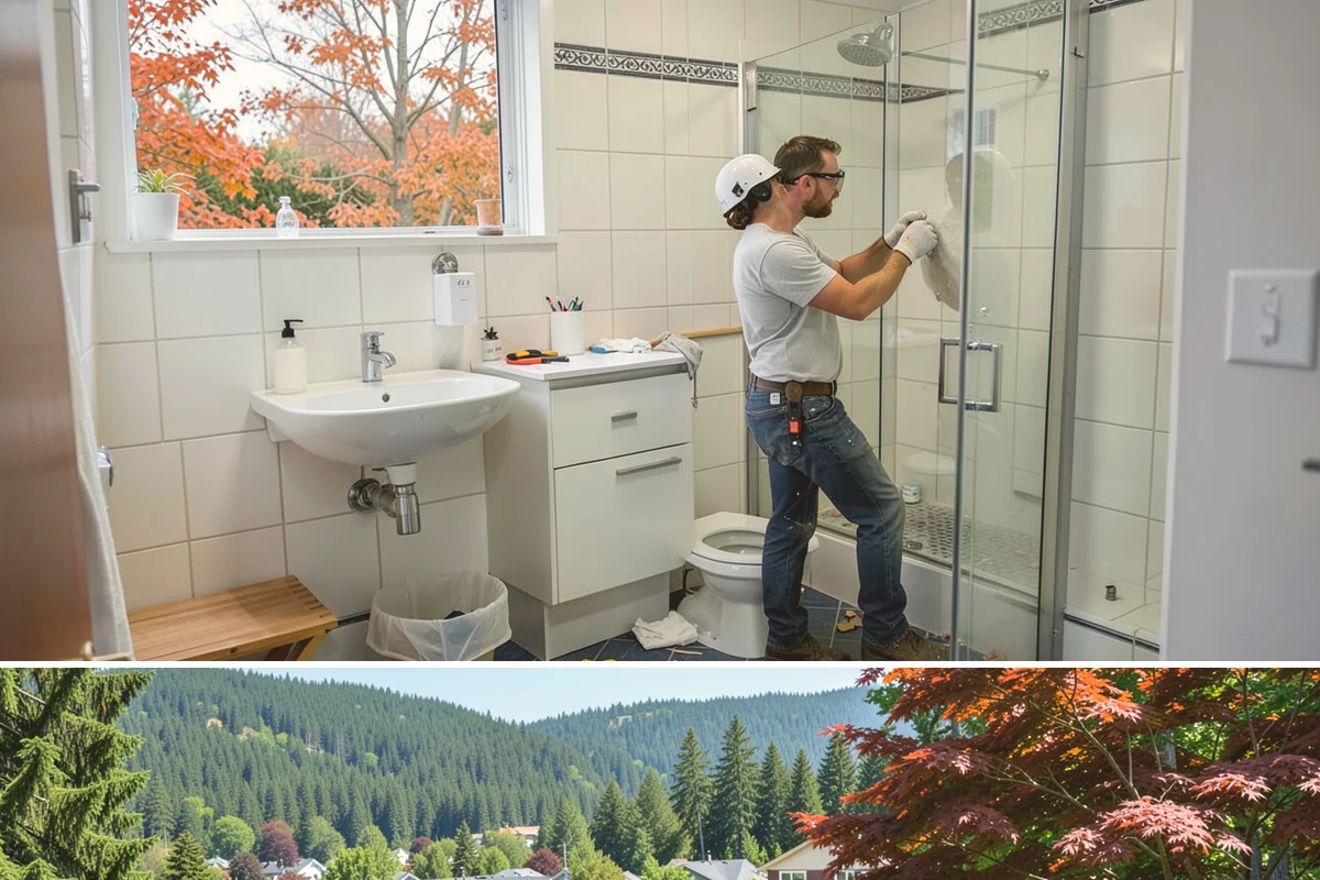 Tub-to-Shower Conversion in Index, Snohomish County, WA - This conversion is popular in fall as households prepare for safer, more comfortable bathing through the colder months.