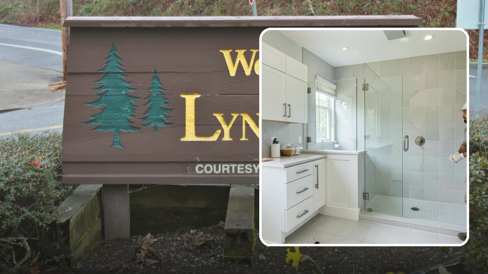 Tub-to-Shower Conversion in Lynnwood, Snohomish County, WA - A tub-to-shower conversion replaces a seldom-used bathtub with a practical, easy-access shower.