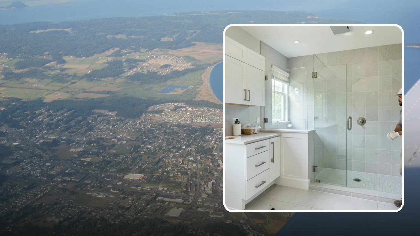 Tub-to-Shower Conversion in Oak Harbor, Island County, WA - A tub-to-shower conversion replaces a seldom-used bathtub with a practical, easy-access shower.