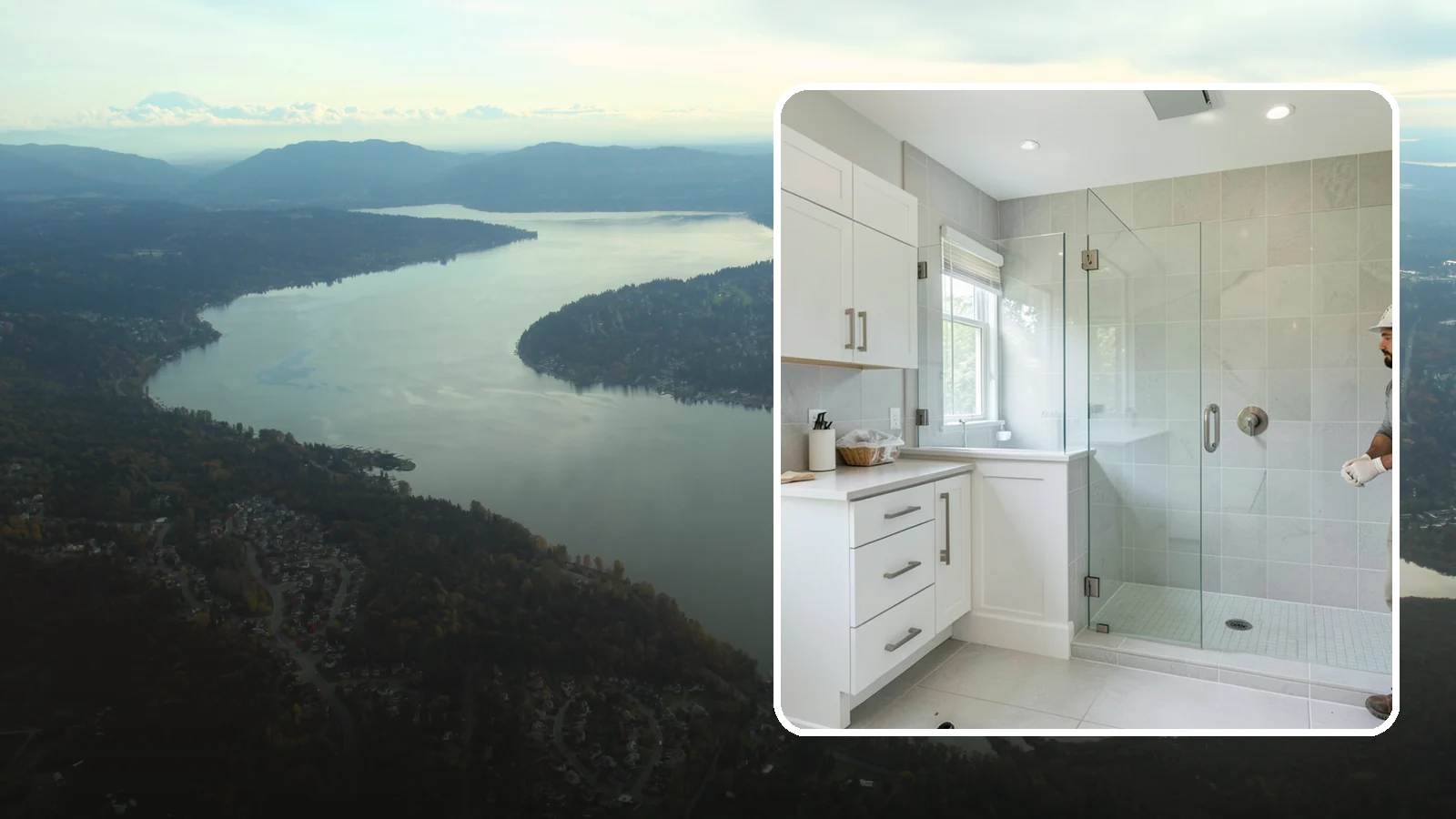 Tub-to-Shower Conversion in Sammamish, King County, WA - A tub-to-shower conversion replaces a seldom-used bathtub with a practical, easy-access shower.