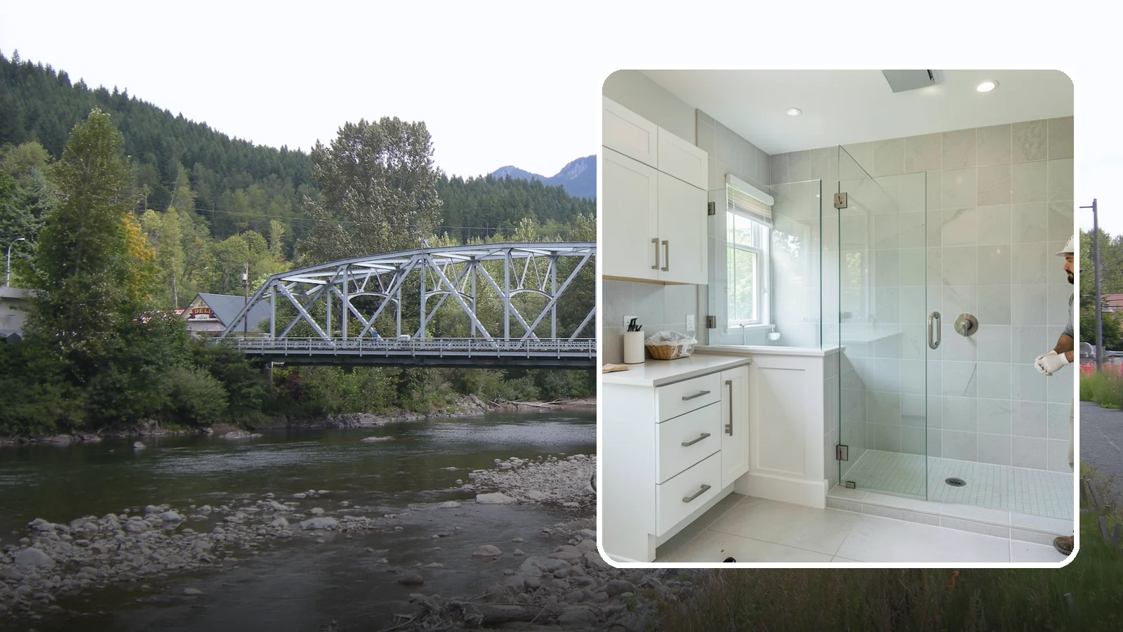 Tub-to-Shower Conversion in Skykomish, King County, WA - A tub-to-shower conversion replaces a seldom-used bathtub with a practical, easy-access shower.