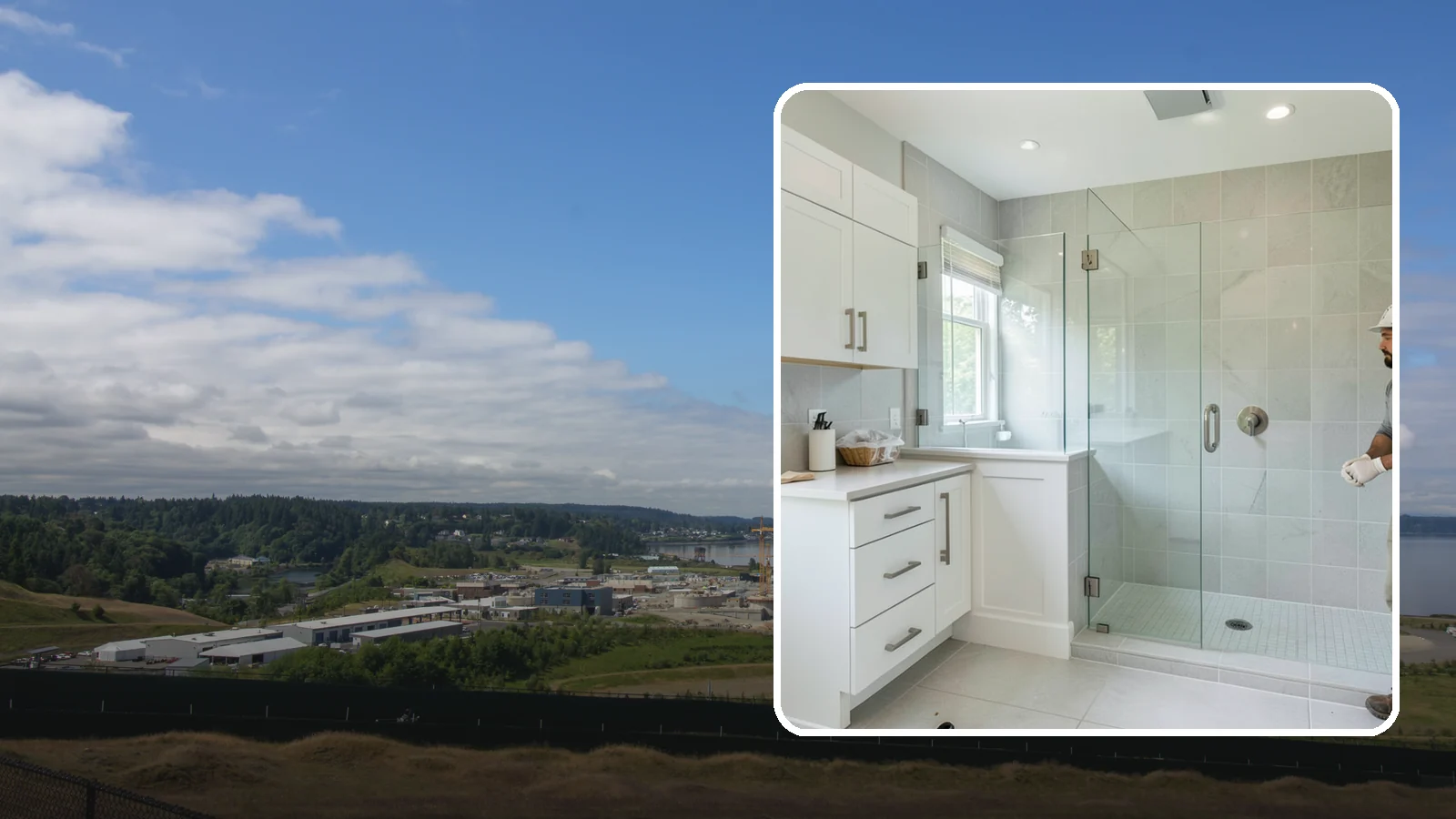 Tub-to-Shower Conversion in University Place, Pierce County, WA - A tub-to-shower conversion replaces a seldom-used bathtub with a practical, easy-access shower.