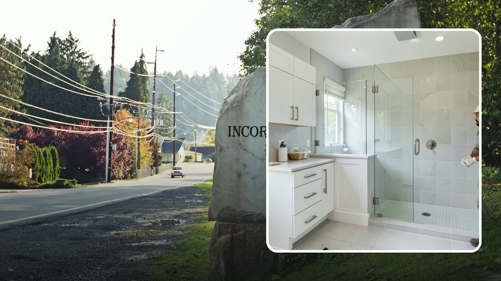 Tub-to-Shower Conversion in Wilkeson, Pierce County, WA - A tub-to-shower conversion replaces a seldom-used bathtub with a practical, easy-access shower.