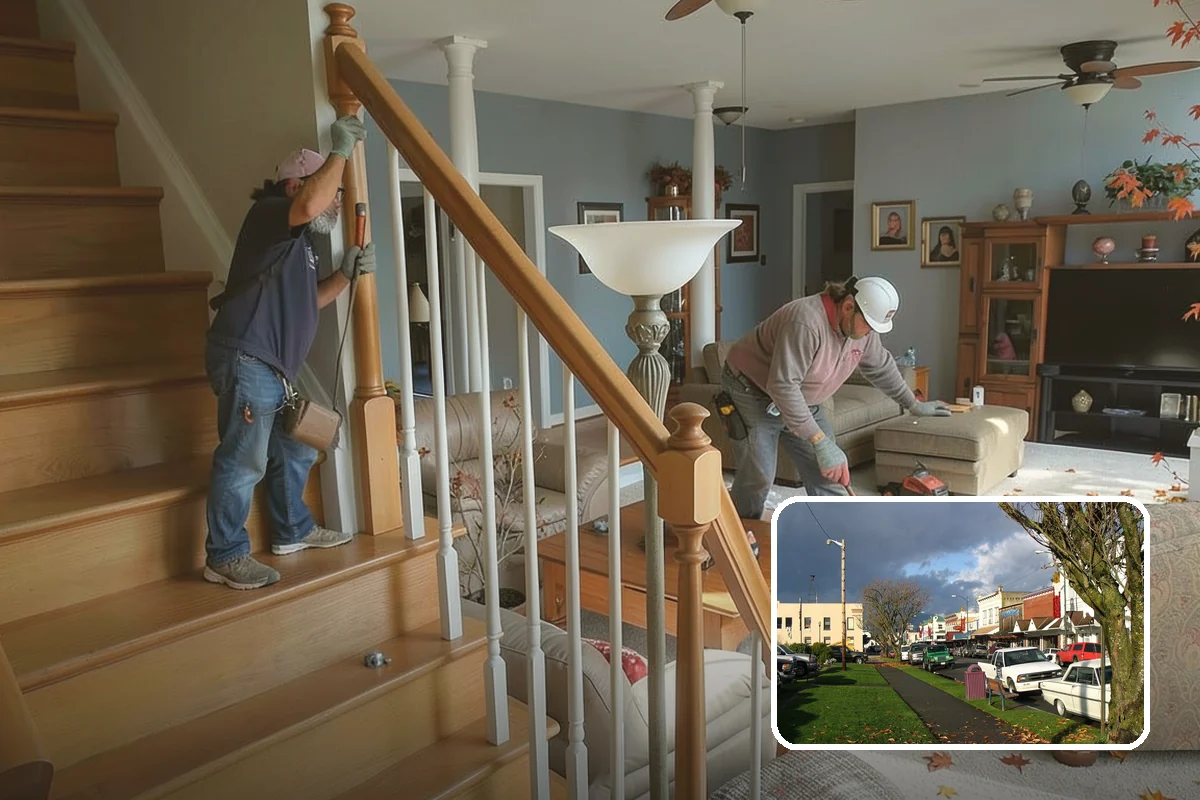 Two-Story Fireplace Construction in Arlington, Snohomish County, WA - Commanding focal point for vaulted great rooms