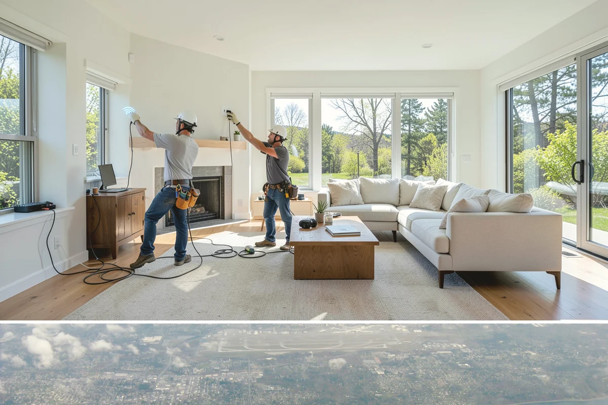 Two-Story Fireplace Construction in Burien, King County, WA - This is a larger interior build best scheduled with lead time, often started in the drier months to align with the overall...