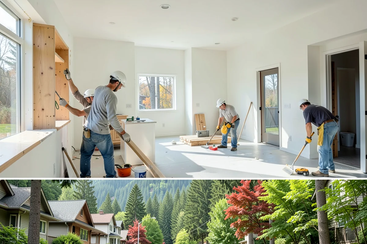 Two-Story Fireplace Construction in Darrington, Snohomish County, WA - This is a larger interior build best scheduled with lead time, often started in the drier months to align with the overall...