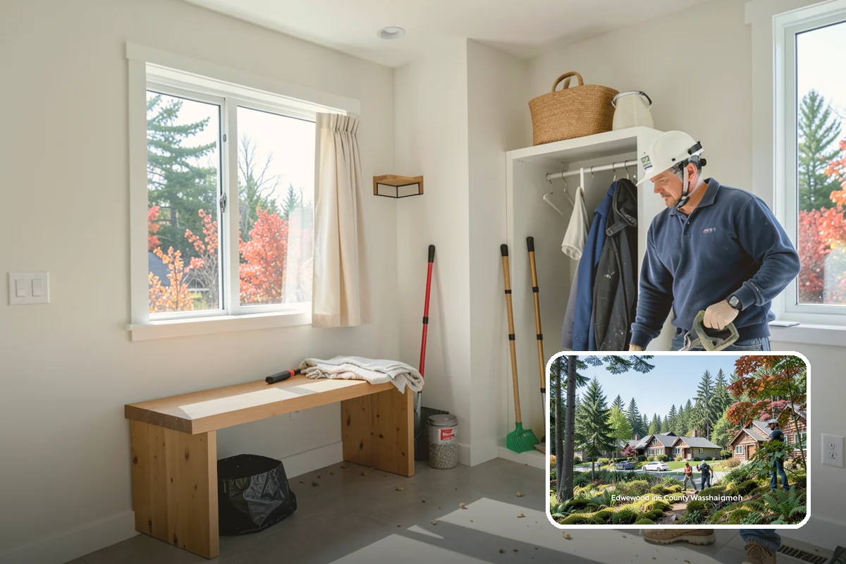 Two-Story Fireplace Construction in Edgewood, Pierce County, WA - Commanding focal point for vaulted great rooms