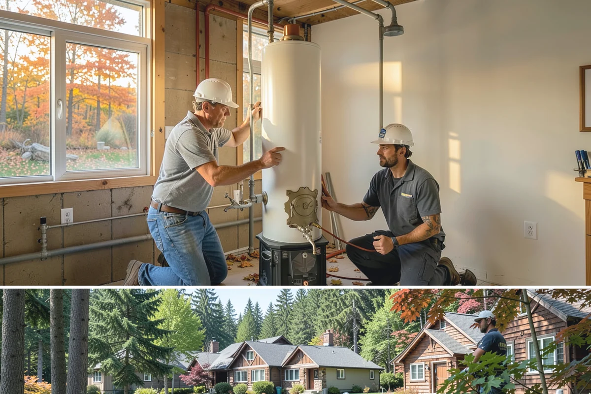 Two-Story Fireplace Construction in Edgewood, Pierce County, WA - This is a larger interior build best scheduled with lead time, often started in the drier months to align with the overall...