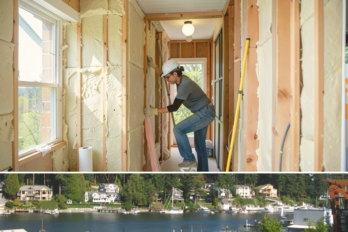 Two-Story Fireplace Construction in Gig Harbor, Pierce County, WA - This is a larger interior build best scheduled with lead time, often started in the drier months to align with the overall...