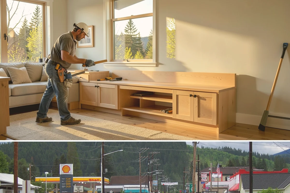 Two-Story Fireplace Construction in Granite Falls, Snohomish County, WA - This is a larger interior build best scheduled with lead time, often started in the drier months to align with the overall...