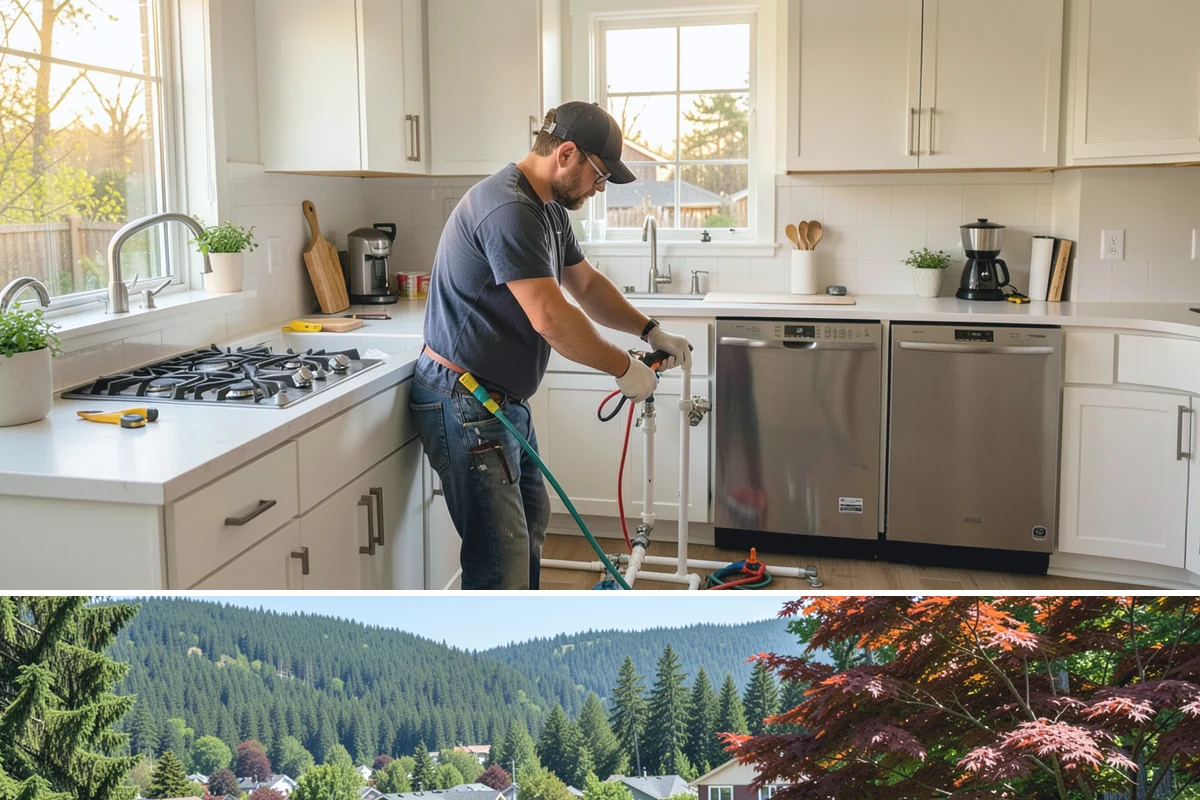 Two-Story Fireplace Construction in Index, Snohomish County, WA - This is a larger interior build best scheduled with lead time, often started in the drier months to align with the overall...