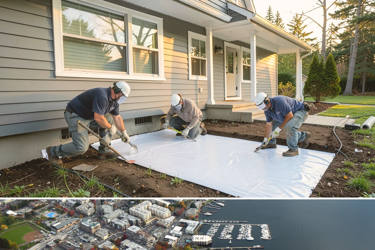 Two-Story Fireplace Construction in Kirkland, King County, WA - This is a larger interior build best scheduled with lead time, often started in the drier months to align with the overall...