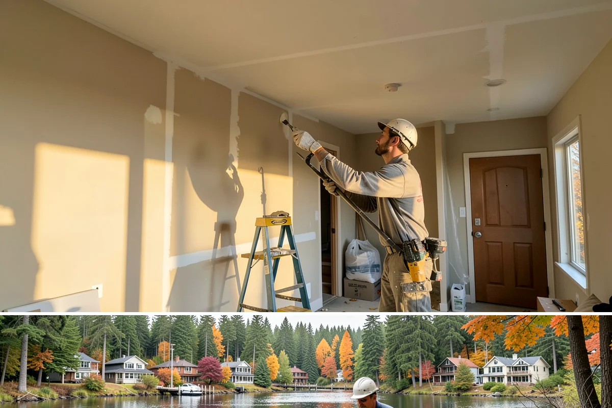 Two-Story Fireplace Construction in La Conner, Skagit County, WA - This is a larger interior build best scheduled with lead time, often started in the drier months to align with the overall...
