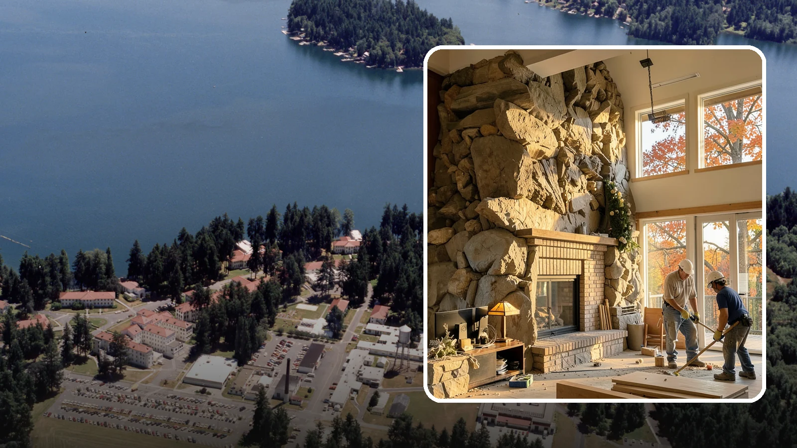Two-Story Fireplace Construction in Lakewood, Pierce County, WA - Dramatic floor-to-ceiling fireplaces engineered for great rooms and vaulted spaces.