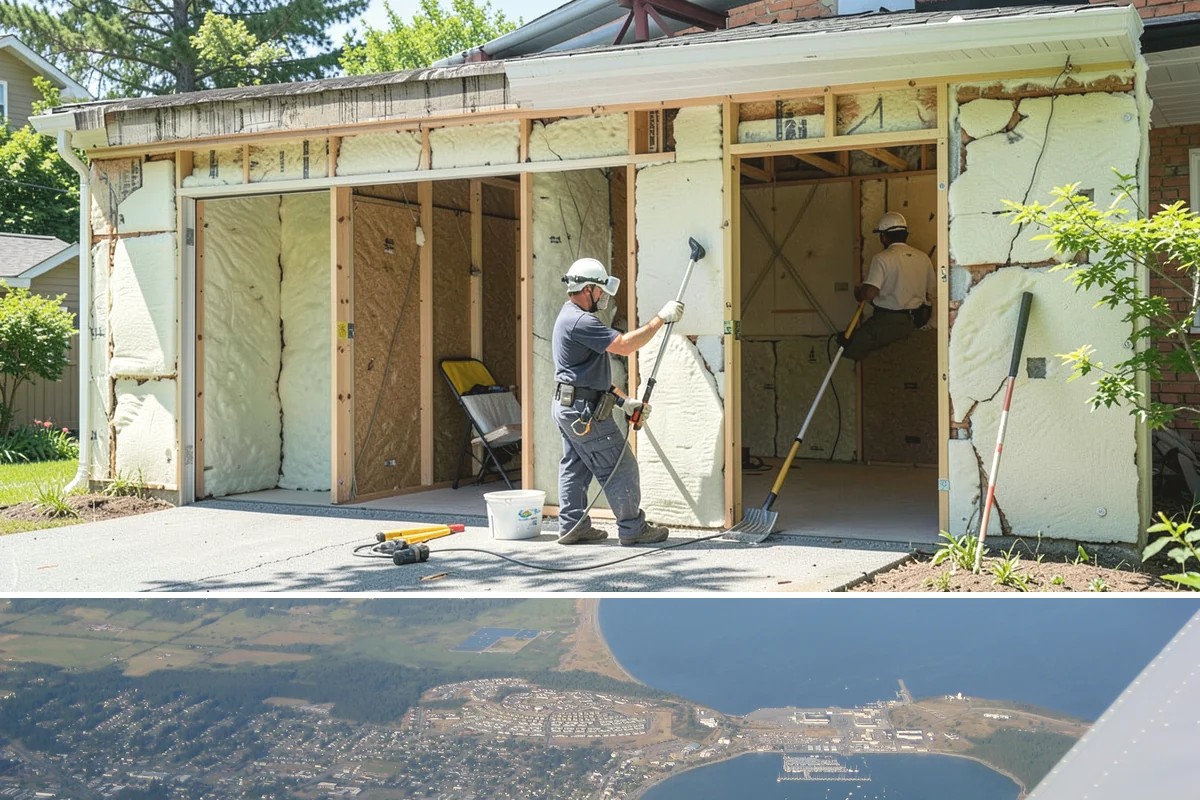 Two-Story Fireplace Construction in Oak Harbor, Island County, WA - This is a larger interior build best scheduled with lead time, often started in the drier months to align with the overall...