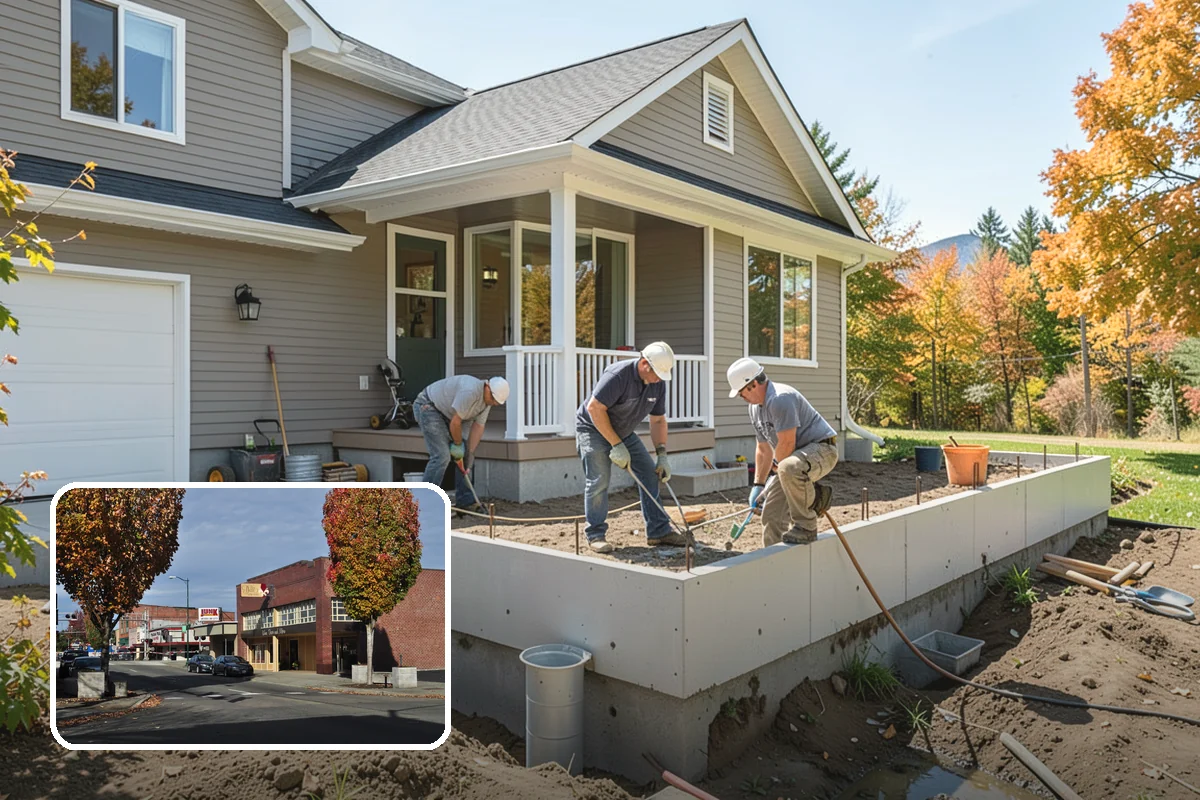 Two-Story Fireplace Construction in Puyallup, Pierce County, WA - Commanding focal point for vaulted great rooms