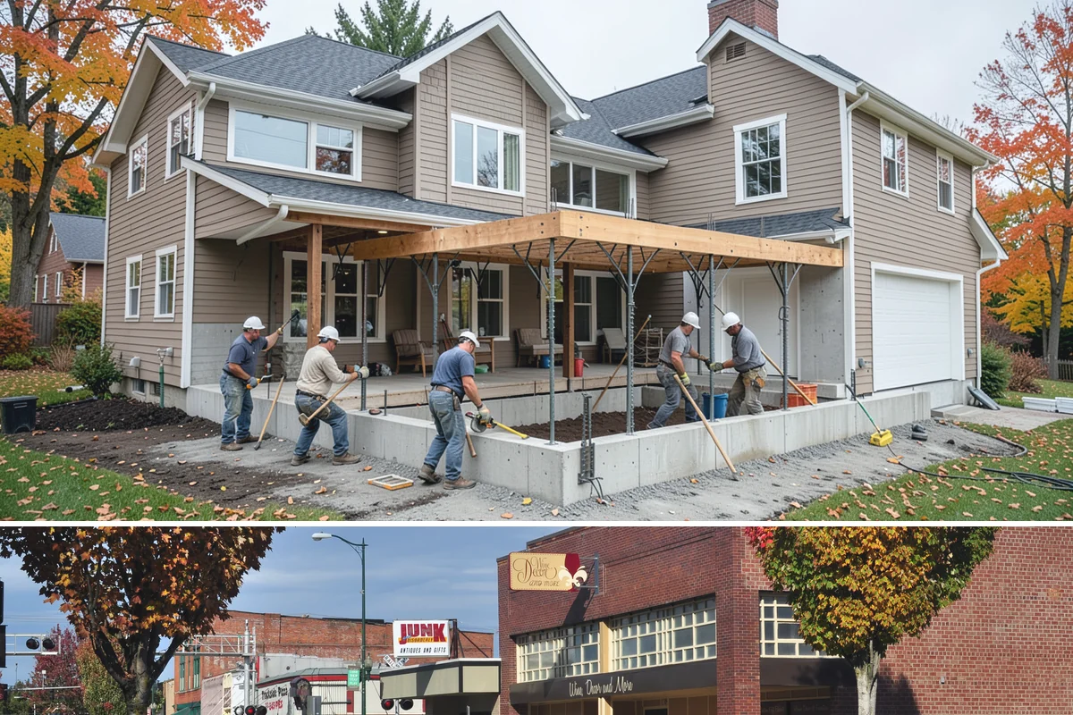 Two-Story Fireplace Construction in Puyallup, Pierce County, WA - This is a larger interior build best scheduled with lead time, often started in the drier months to align with the overall...