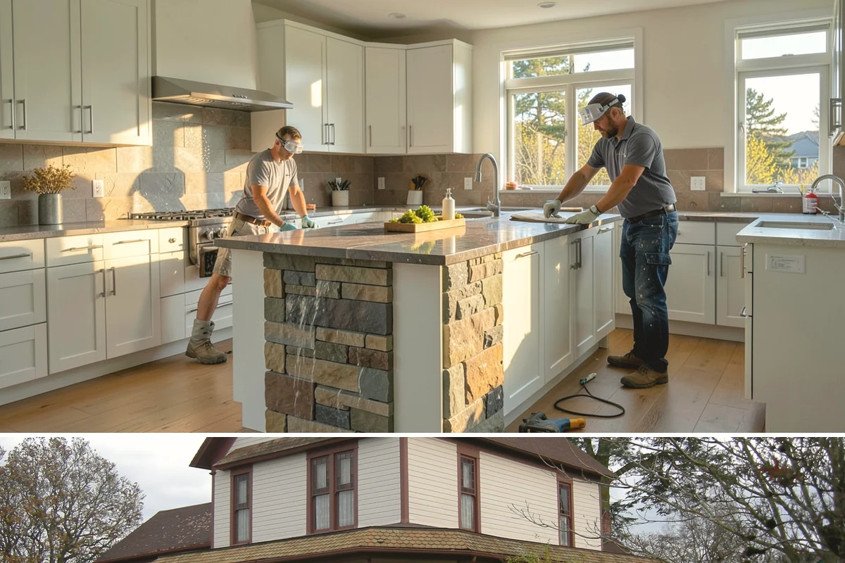 Two-Story Fireplace Construction in Sumner, Pierce County, WA - This is a larger interior build best scheduled with lead time, often started in the drier months to align with the overall...