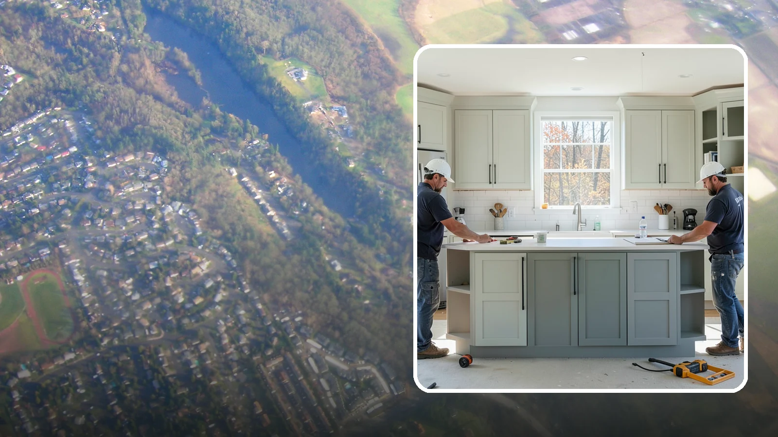 Two-Tone Cabinet Installation in Algona, King County, WA - Installing cabinetry in two coordinated colors or finishes to create depth and visual interest.