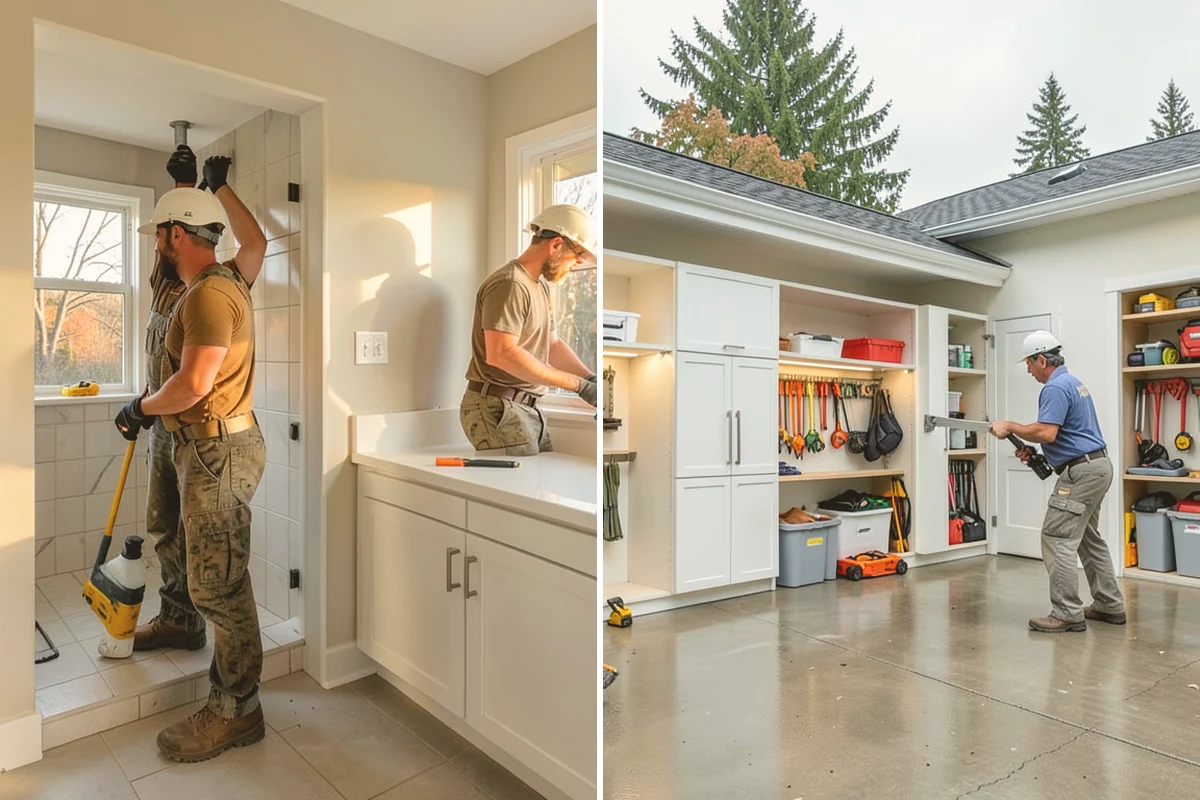 Two-Tone Cabinet Installation in Bellevue, King County, WA - Coordinate the two finishes and layout