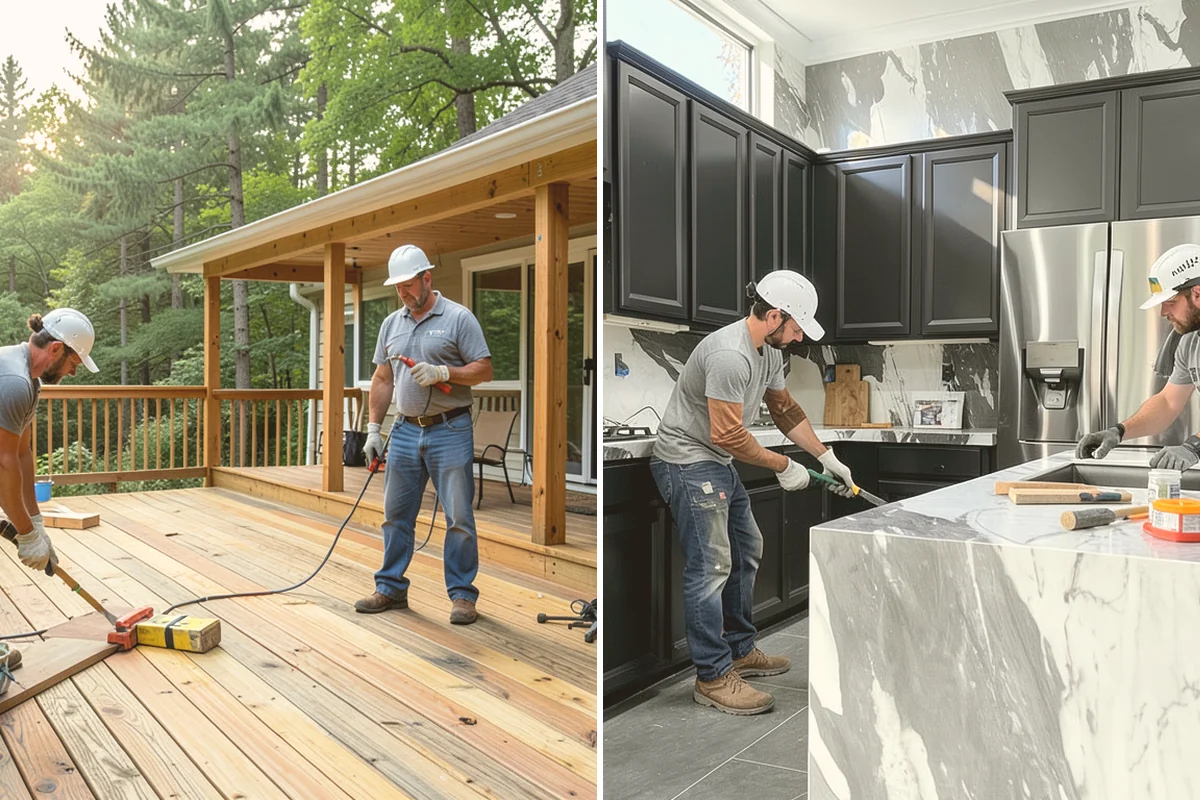 Two-Tone Cabinet Installation in Bothell, King County, WA - Coordinate the two finishes and layout