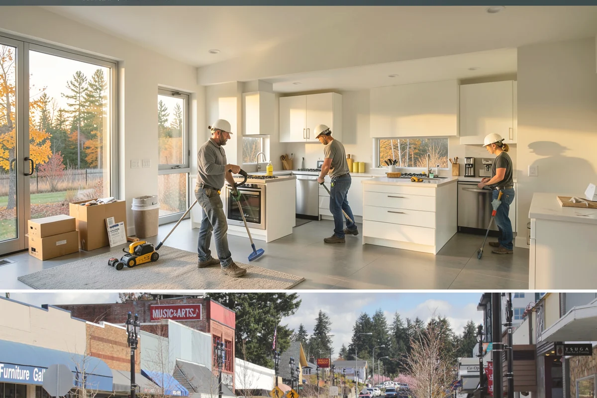 Two-Tone Cabinet Installation in Bothell, King County, WA - Two-tone installation fits any season and readies a stylish kitchen for holiday hosting when done in fall.