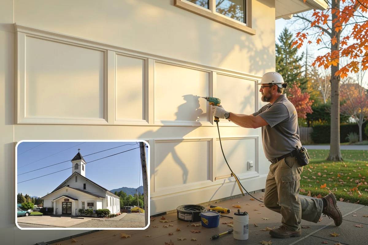 Two-Tone Cabinet Installation in Concrete, Skagit County, WA - A designer, high-interest look