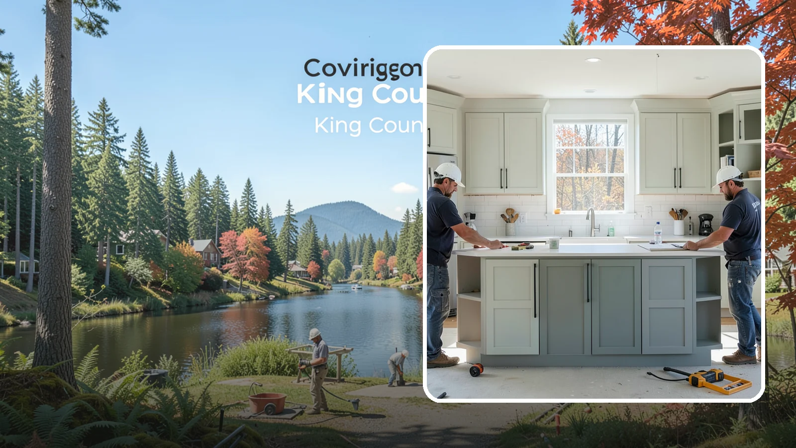 Two-Tone Cabinet Installation in Covington, King County, WA - Installing cabinetry in two coordinated colors or finishes to create depth and visual interest.