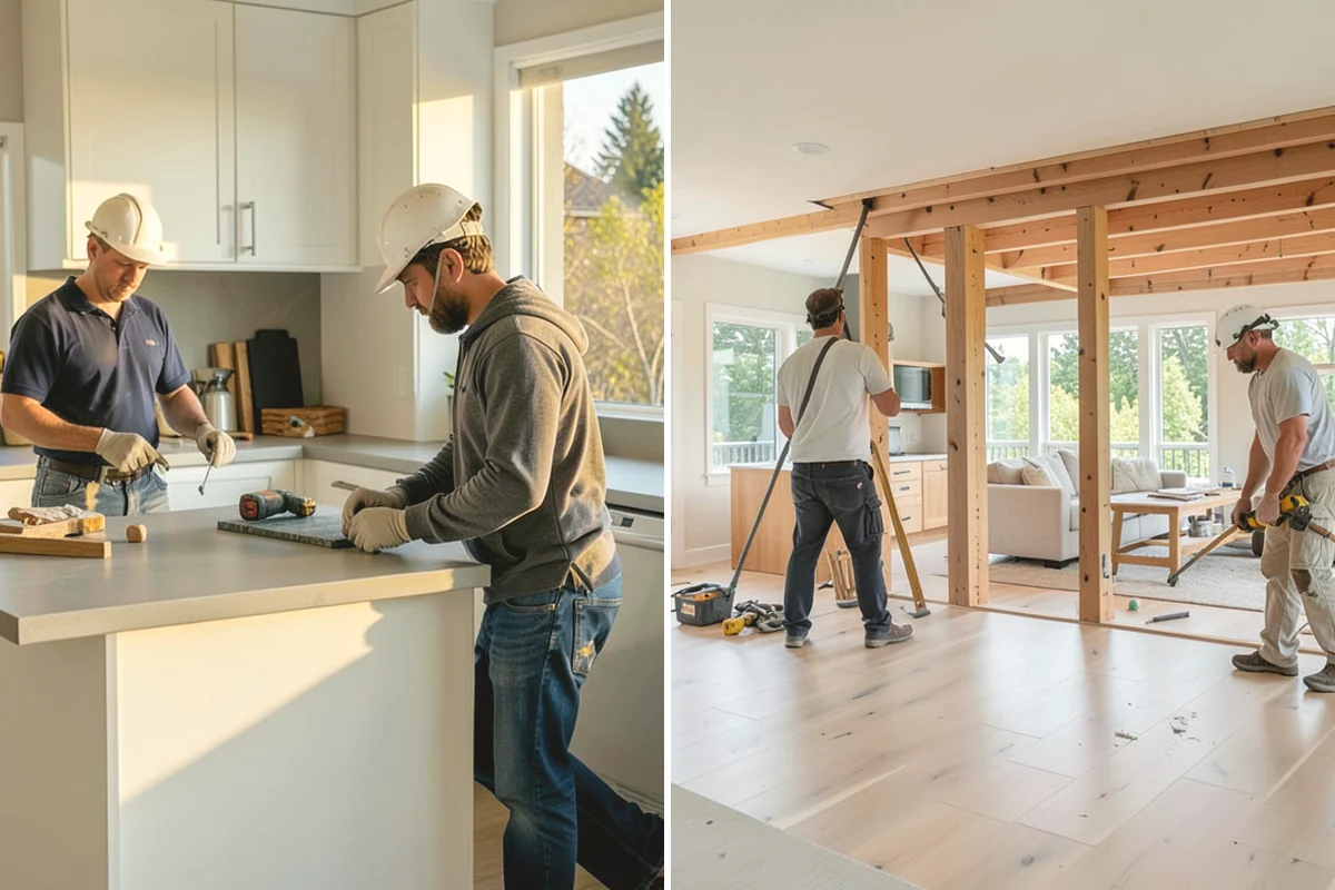 Two-Tone Cabinet Installation in Covington, King County, WA - Coordinate the two finishes and layout