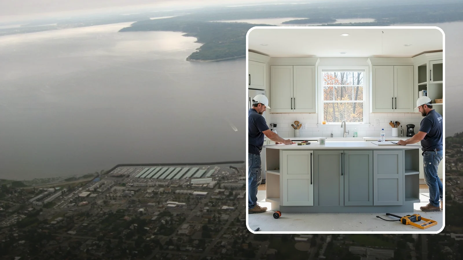 Two-Tone Cabinet Installation in Des Moines, King County, WA - Installing cabinetry in two coordinated colors or finishes to create depth and visual interest.