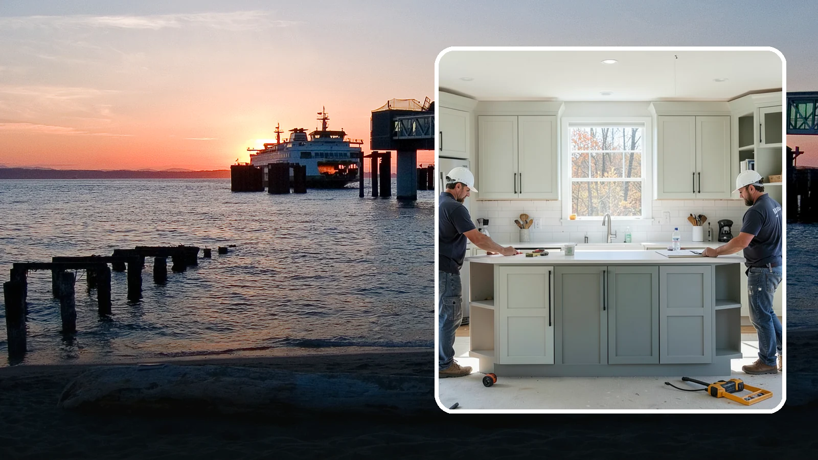 Two-Tone Cabinet Installation in Edmonds, Snohomish County, WA - Installing cabinetry in two coordinated colors or finishes to create depth and visual interest.