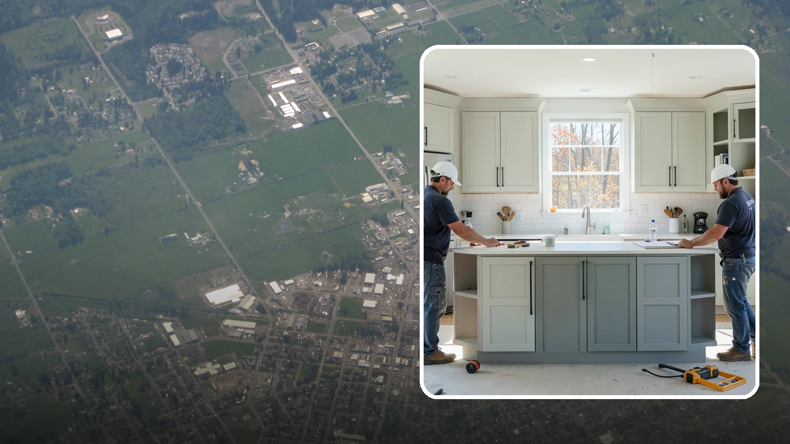 Two-Tone Cabinet Installation in Enumclaw, King County, WA - Installing cabinetry in two coordinated colors or finishes to create depth and visual interest.