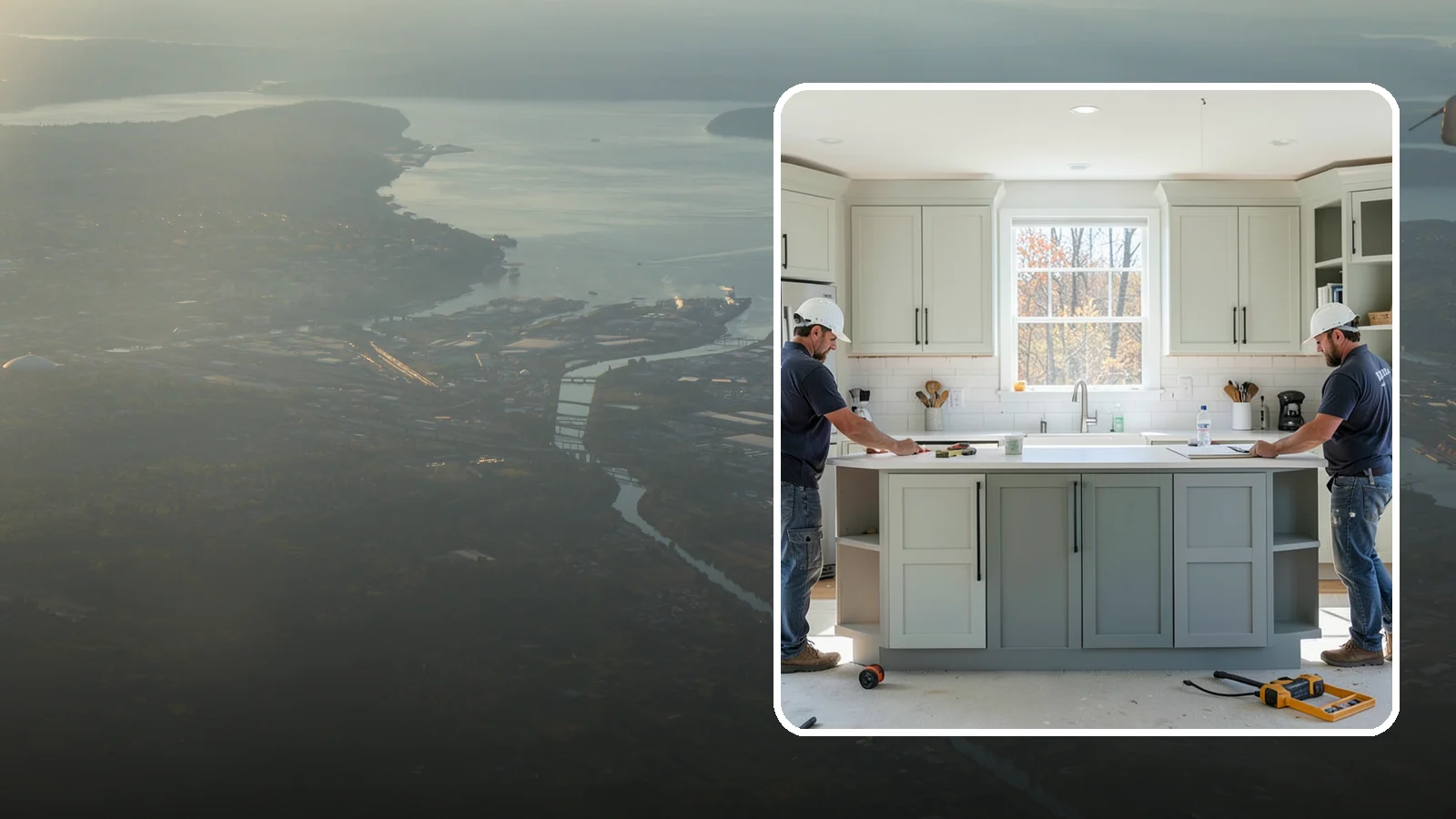 Two-Tone Cabinet Installation in Fife, Pierce County, WA - Installing cabinetry in two coordinated colors or finishes to create depth and visual interest.