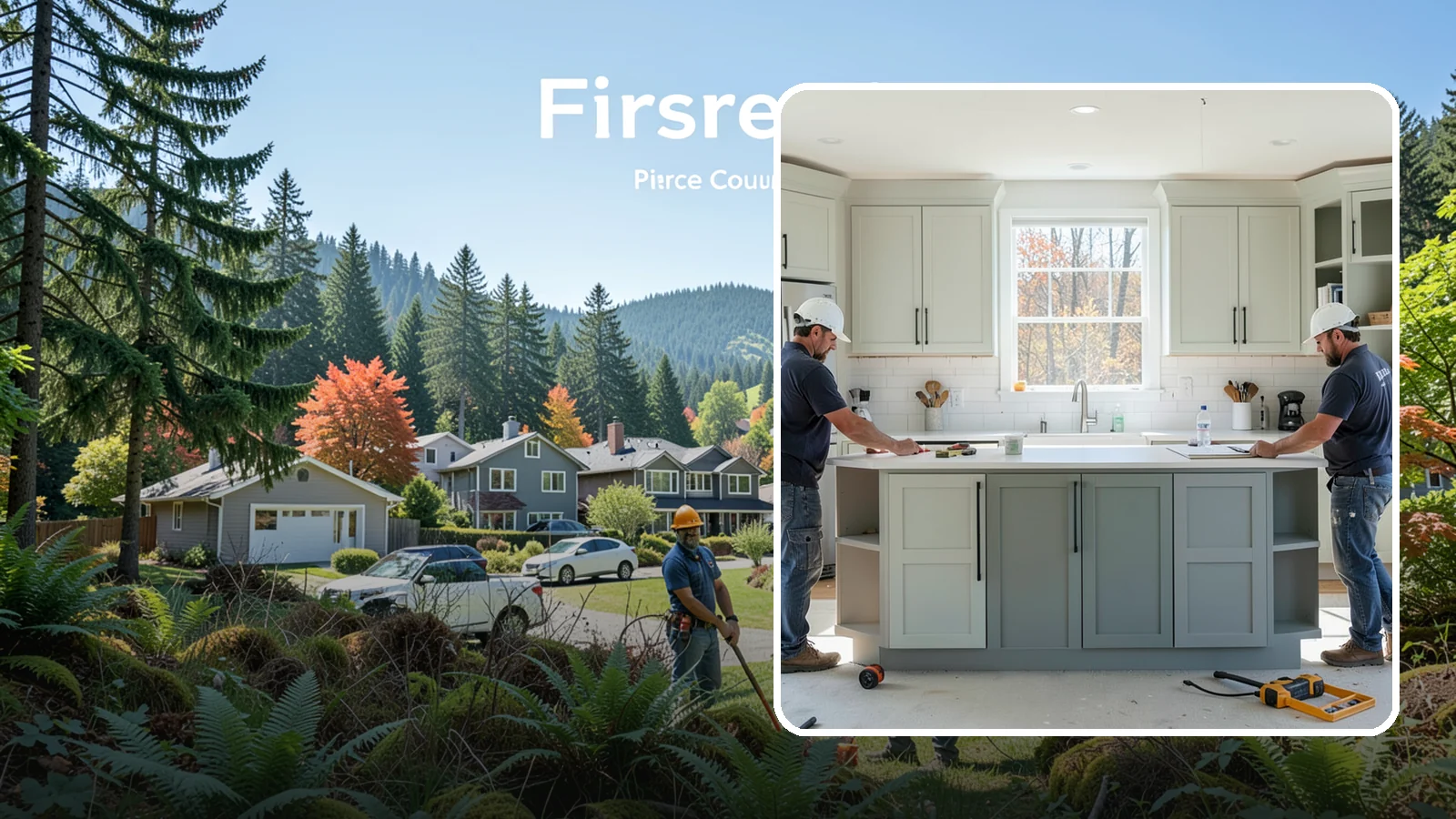 Two-Tone Cabinet Installation in Fircrest, Pierce County, WA - Installing cabinetry in two coordinated colors or finishes to create depth and visual interest.