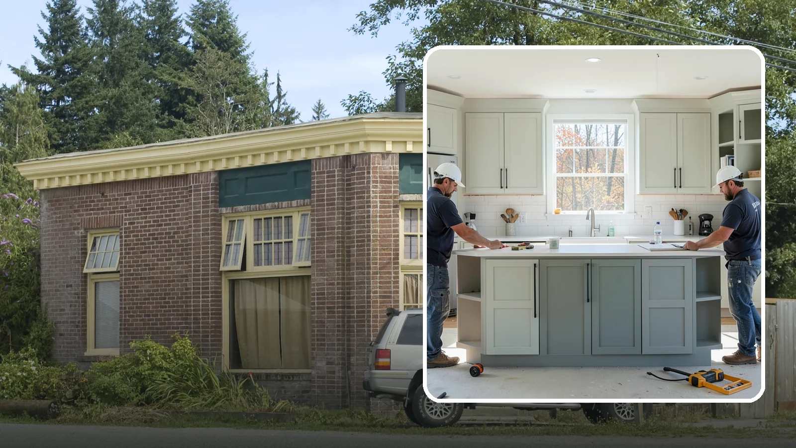 Two-Tone Cabinet Installation in Hamilton, Skagit County, WA - Installing cabinetry in two coordinated colors or finishes to create depth and visual interest.