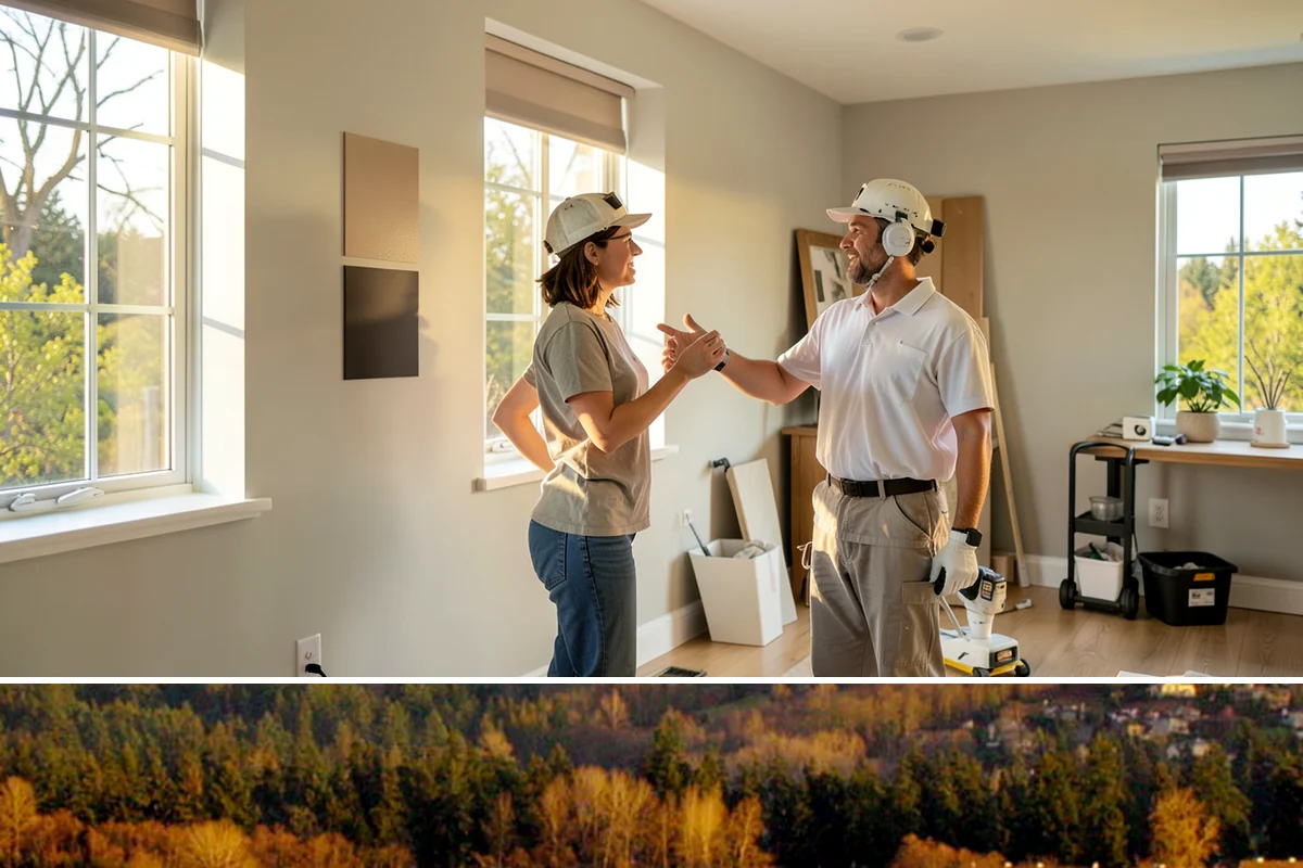 Two-Tone Cabinet Installation in Kenmore, King County, WA - Two-tone installation fits any season and readies a stylish kitchen for holiday hosting when done in fall.