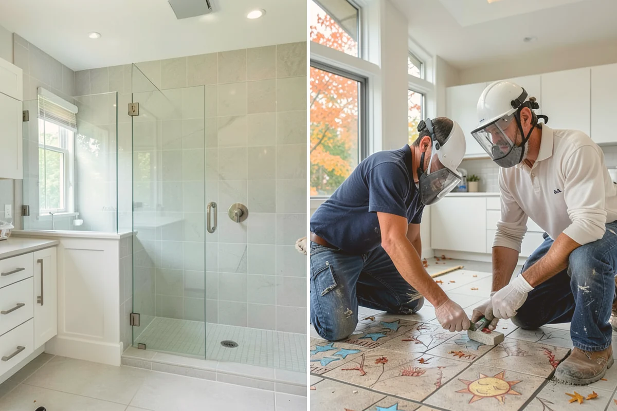 Two-Tone Cabinet Installation in Kent, King County, WA - Coordinate the two finishes and layout