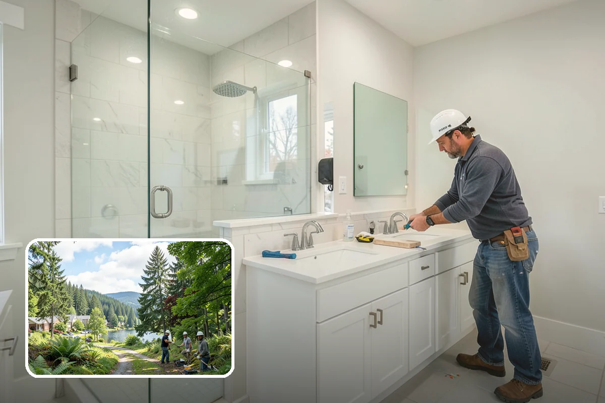 Two-Tone Cabinet Installation in Lake Forest Park, King County, WA - A designer, high-interest look
