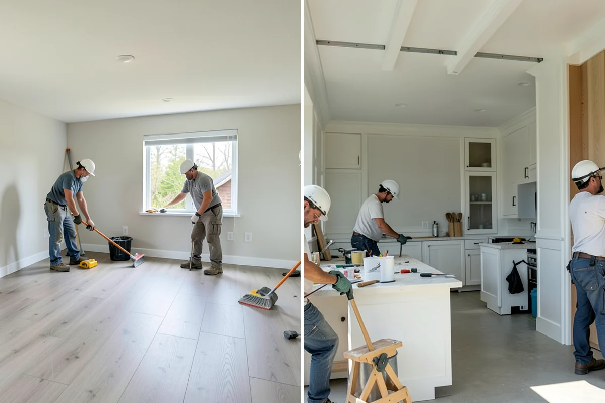 Two-Tone Cabinet Installation in Lake Forest Park, King County, WA - Coordinate the two finishes and layout