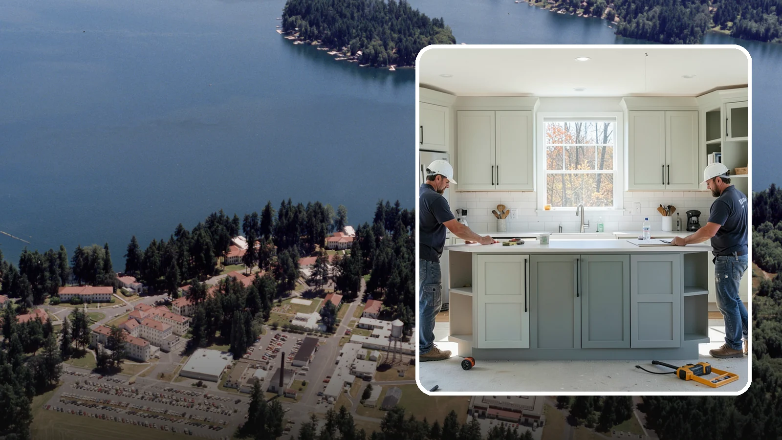 Two-Tone Cabinet Installation in Lakewood, Pierce County, WA - Installing cabinetry in two coordinated colors or finishes to create depth and visual interest.