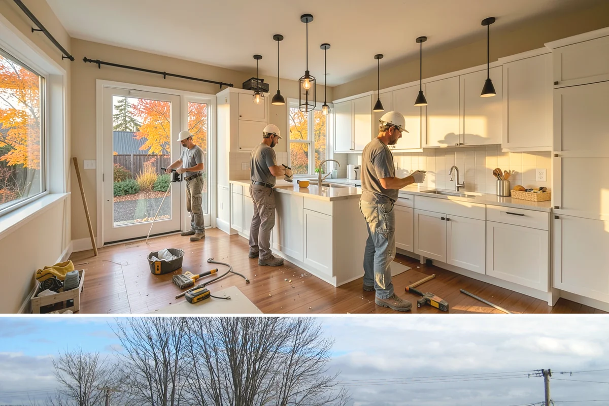 Two-Tone Cabinet Installation in Langley, Island County, WA - Two-tone installation fits any season and readies a stylish kitchen for holiday hosting when done in fall.