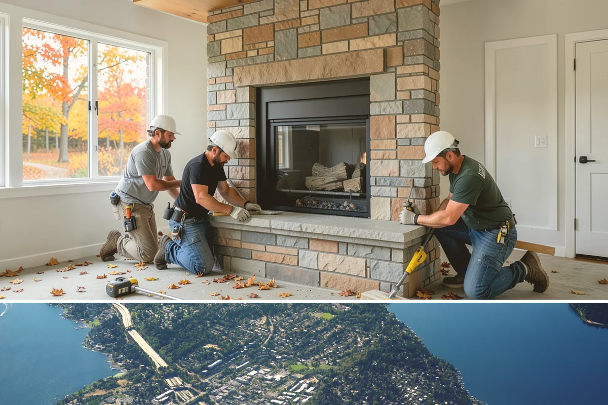 Two-Tone Cabinet Installation in Mercer Island, King County, WA - Two-tone installation fits any season and readies a stylish kitchen for holiday hosting when done in fall.