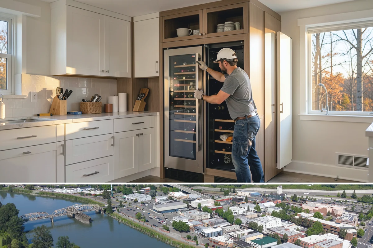 Two-Tone Cabinet Installation in Mount Vernon, Skagit County, WA - Two-tone installation fits any season and readies a stylish kitchen for holiday hosting when done in fall.