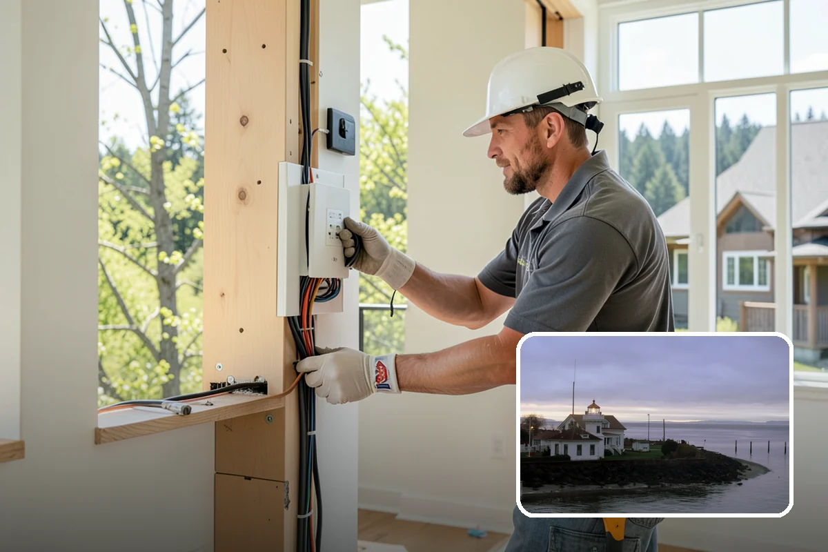 Two-Tone Cabinet Installation in Mukilteo, Snohomish County, WA - A designer, high-interest look