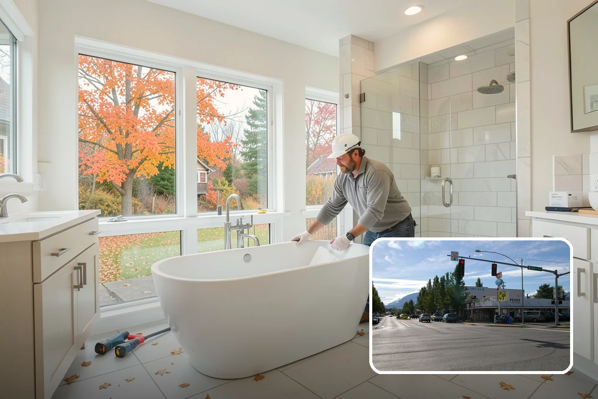 Two-Tone Cabinet Installation in North Bend, King County, WA - A designer, high-interest look