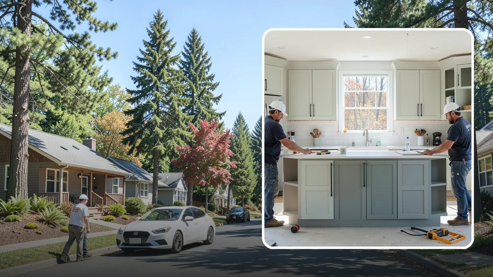 Two-Tone Cabinet Installation in Orting, Pierce County, WA - Installing cabinetry in two coordinated colors or finishes to create depth and visual interest.