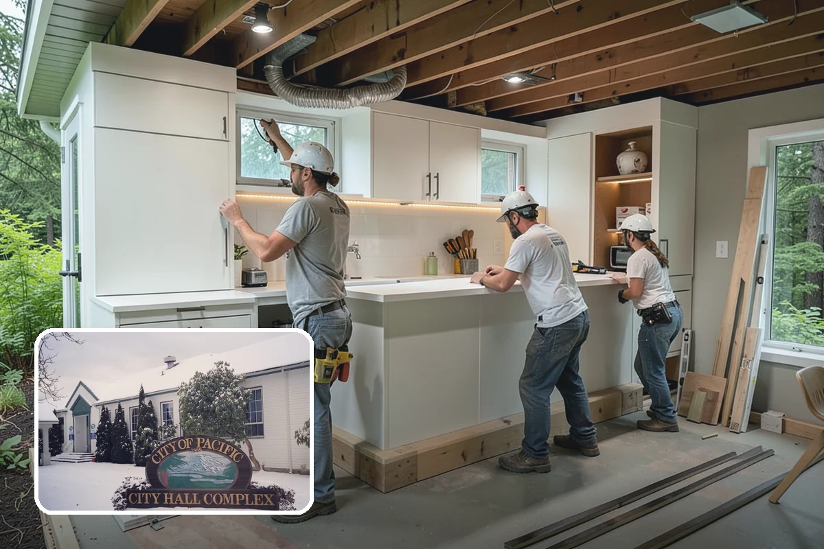 Two-Tone Cabinet Installation in Pacific, King County, WA - A designer, high-interest look