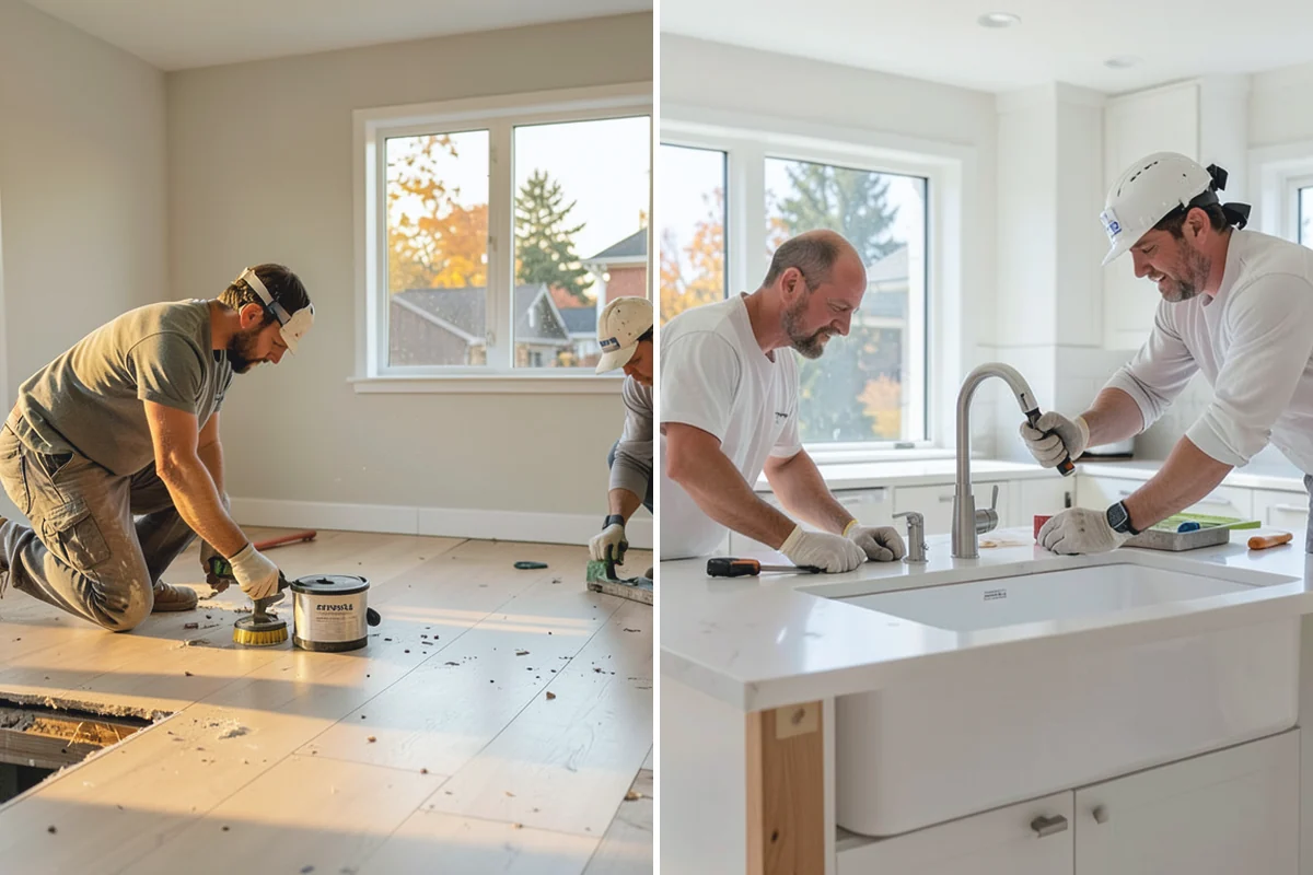 Two-Tone Cabinet Installation in Roy, Pierce County, WA - Coordinate the two finishes and layout