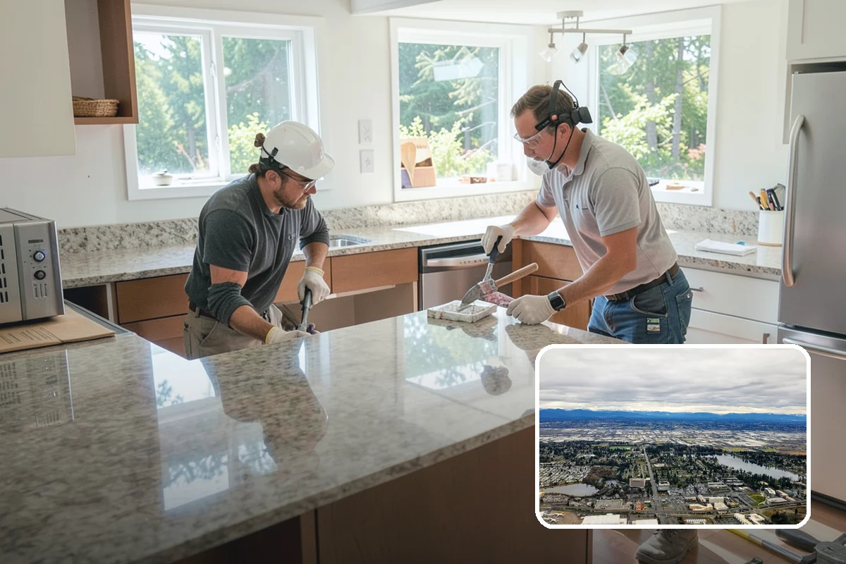 Two-Tone Cabinet Installation in SeaTac, King County, WA - A designer, high-interest look