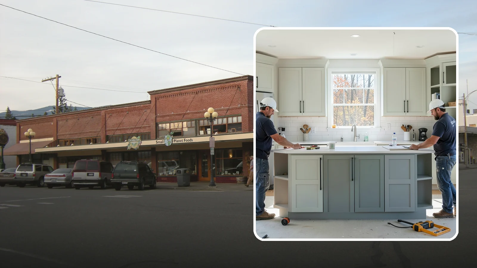 Two-Tone Cabinet Installation in Sedro-Woolley, Skagit County, WA - Installing cabinetry in two coordinated colors or finishes to create depth and visual interest.